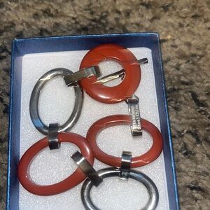 Beautiful carved stones n silver signed Z